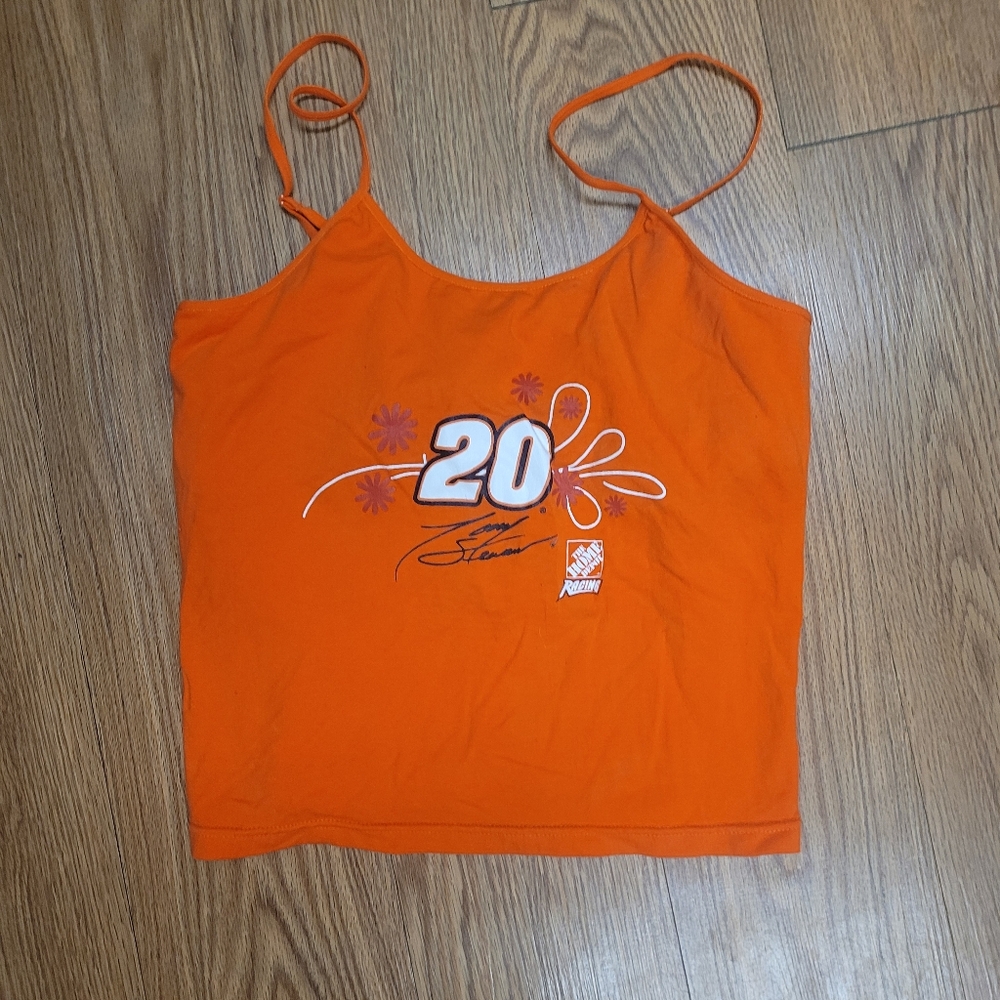 Vintage Nascar Tony Stewart 20 Large Cami With Bra Winner's Circle Orange